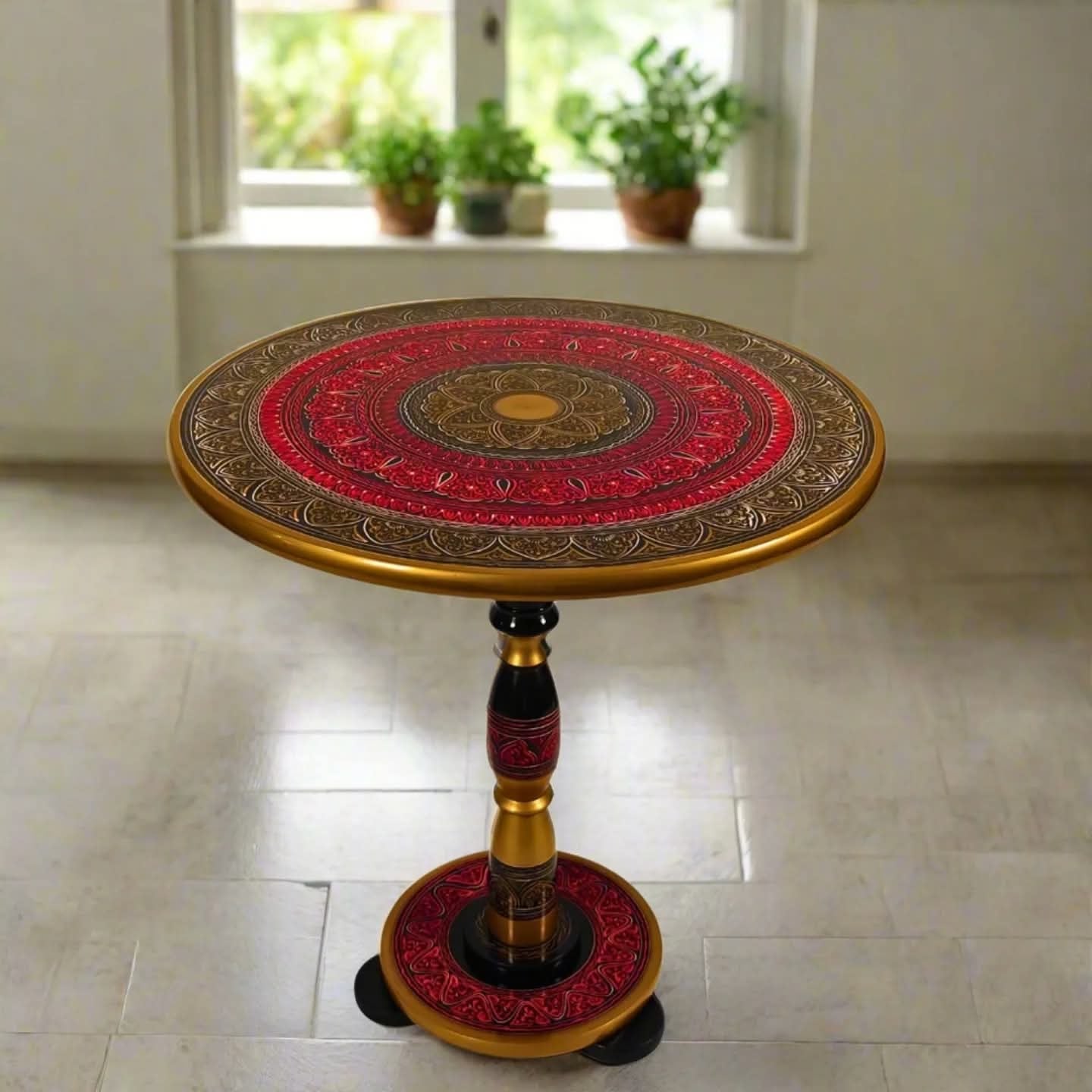 Wooden Handmade Artistic Naqshi Coffee Table
