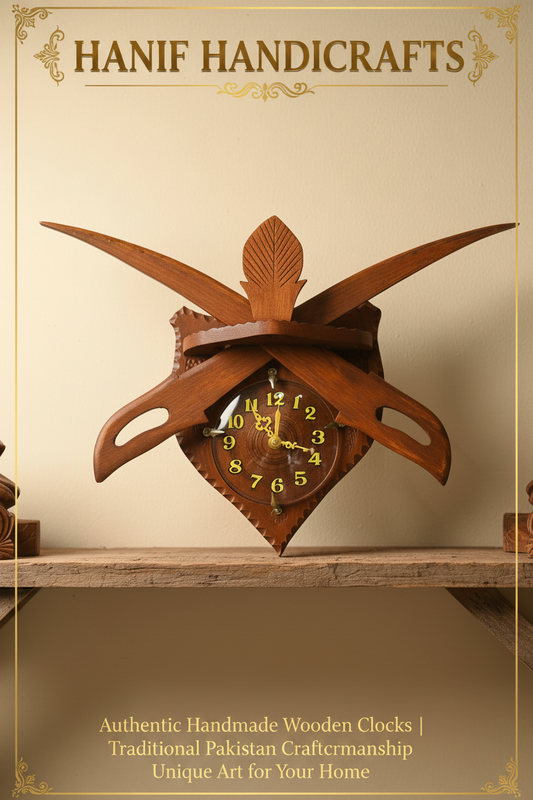 Saudi Sword Wooden Wall Clock